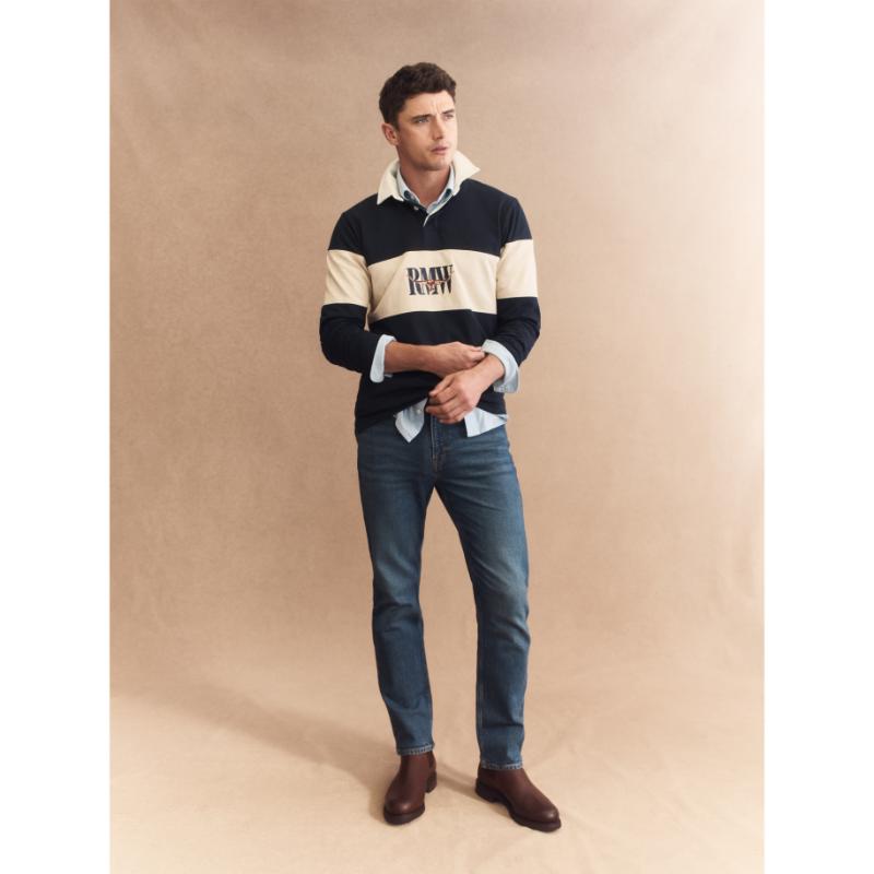Heritage Panel Rugby Navy Sand