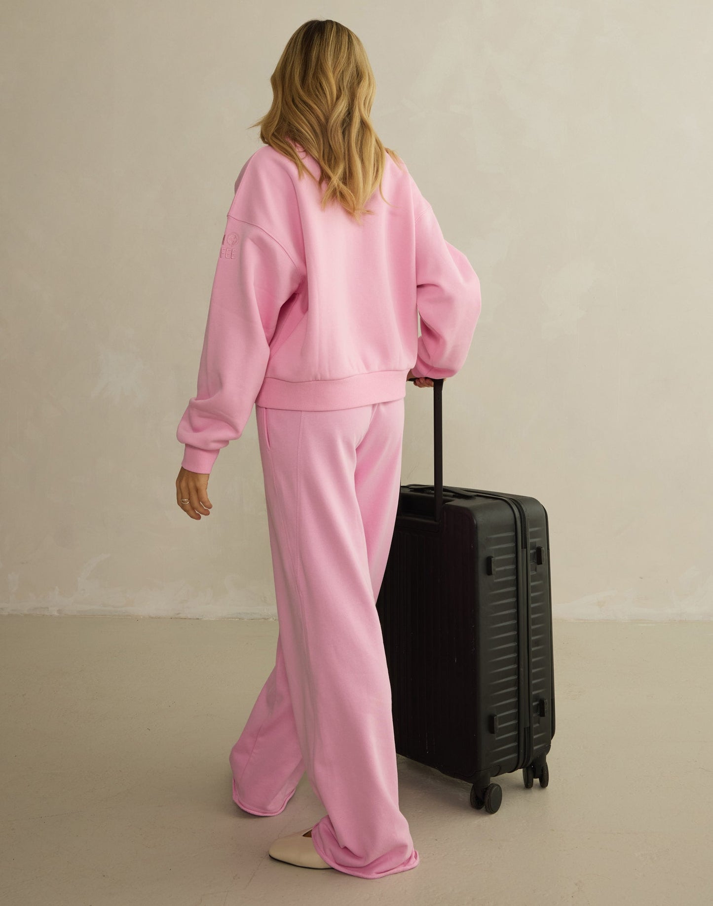 Daily Snap Collar Sweatshirt Pink Blossom