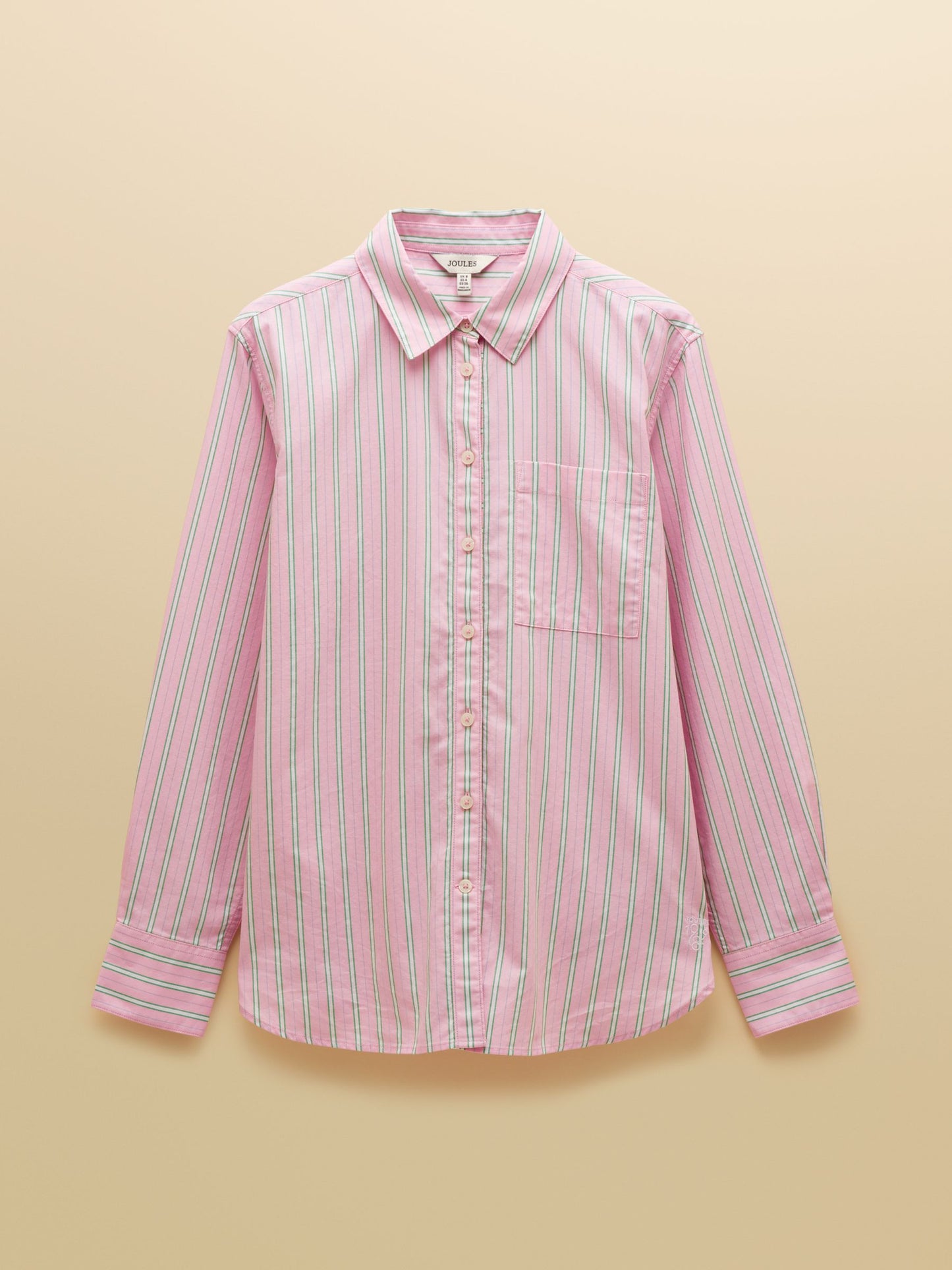 Boyfriend Fit Pink Striped Oxford Shirt