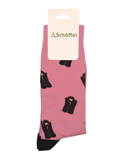 Ladies Single Sock Pink Lyndon 4-7