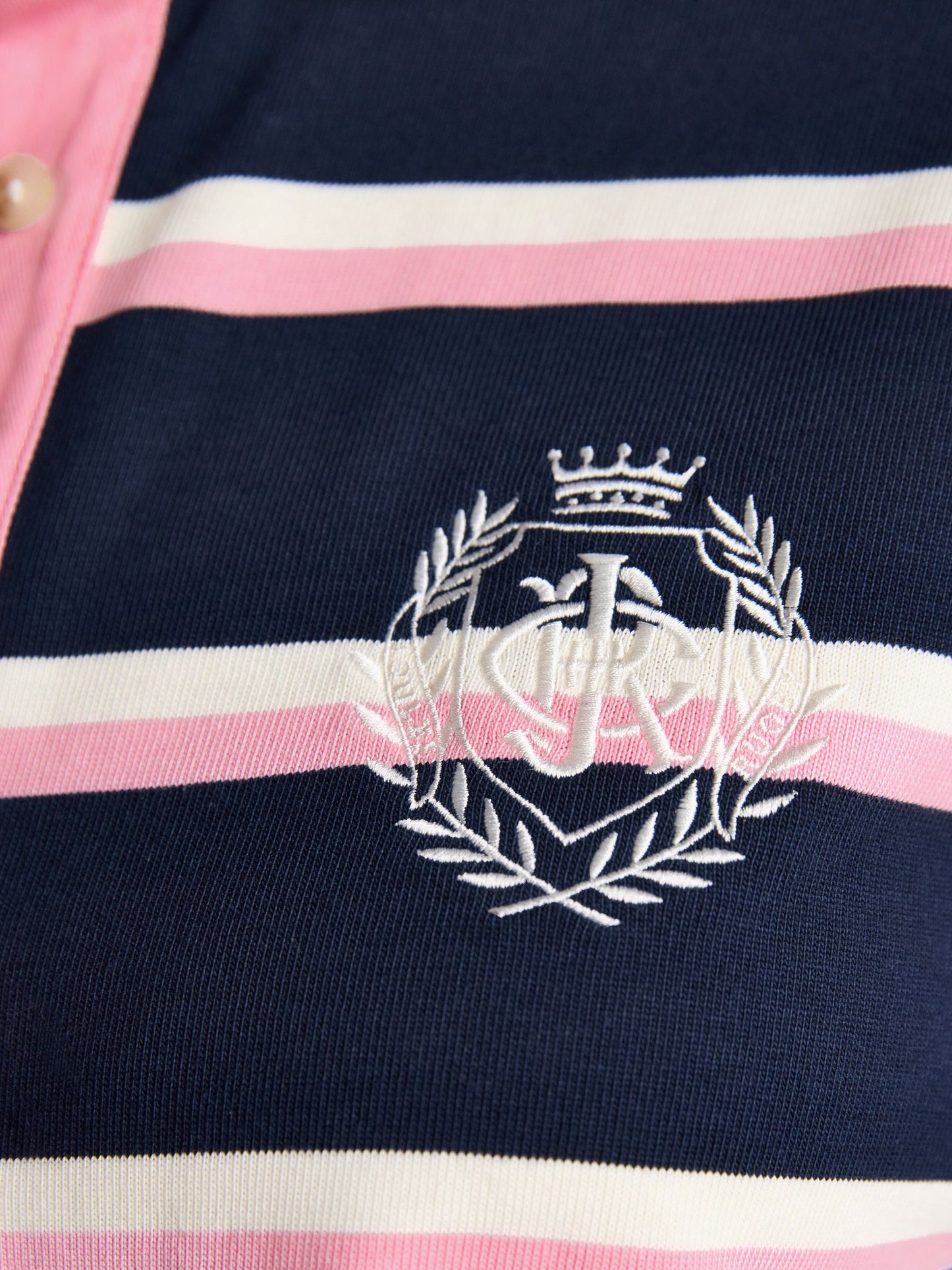 Lara Navy & Pink Striped Rugby Shirt