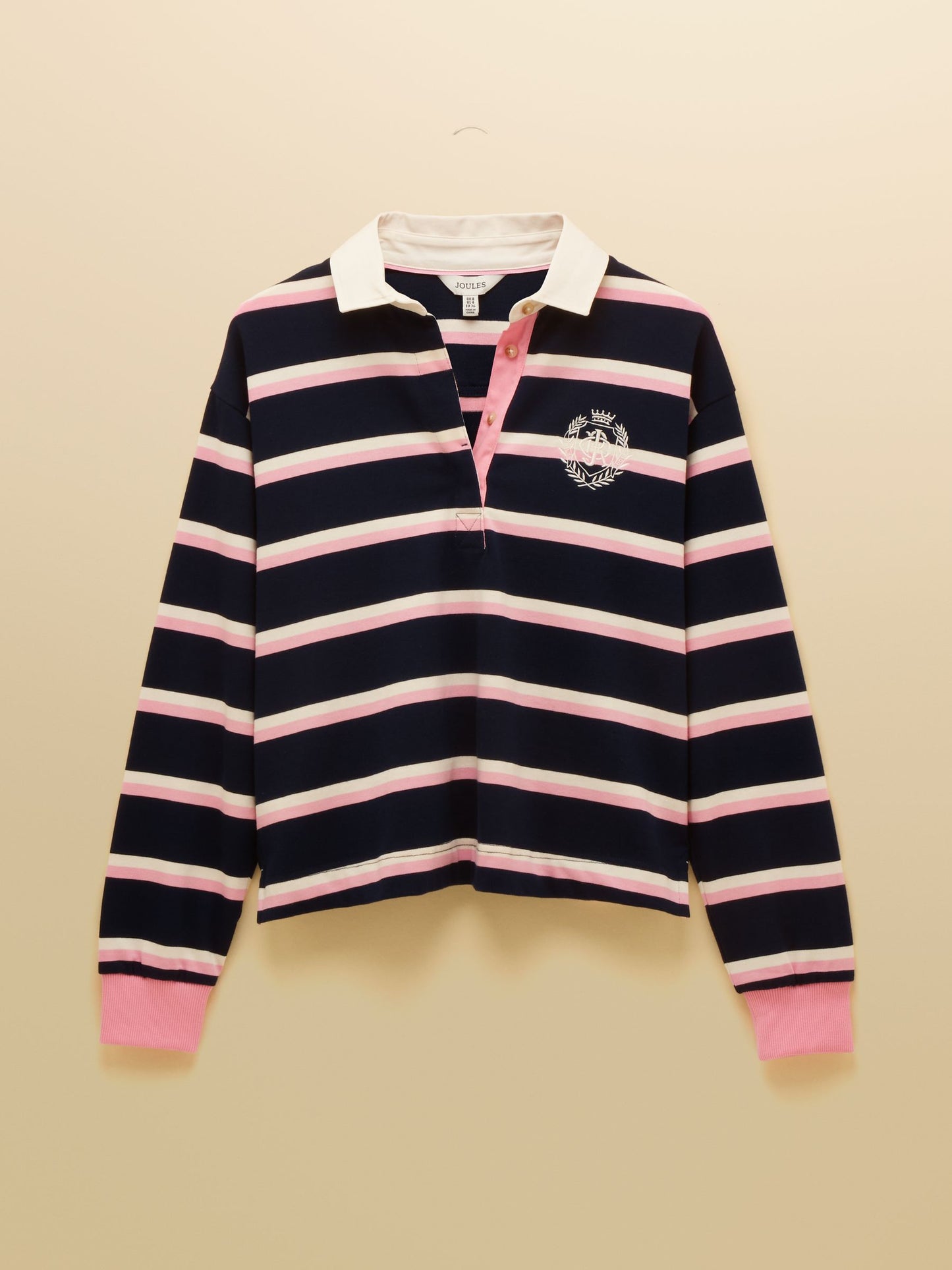 Lara Navy & Pink Striped Rugby Shirt