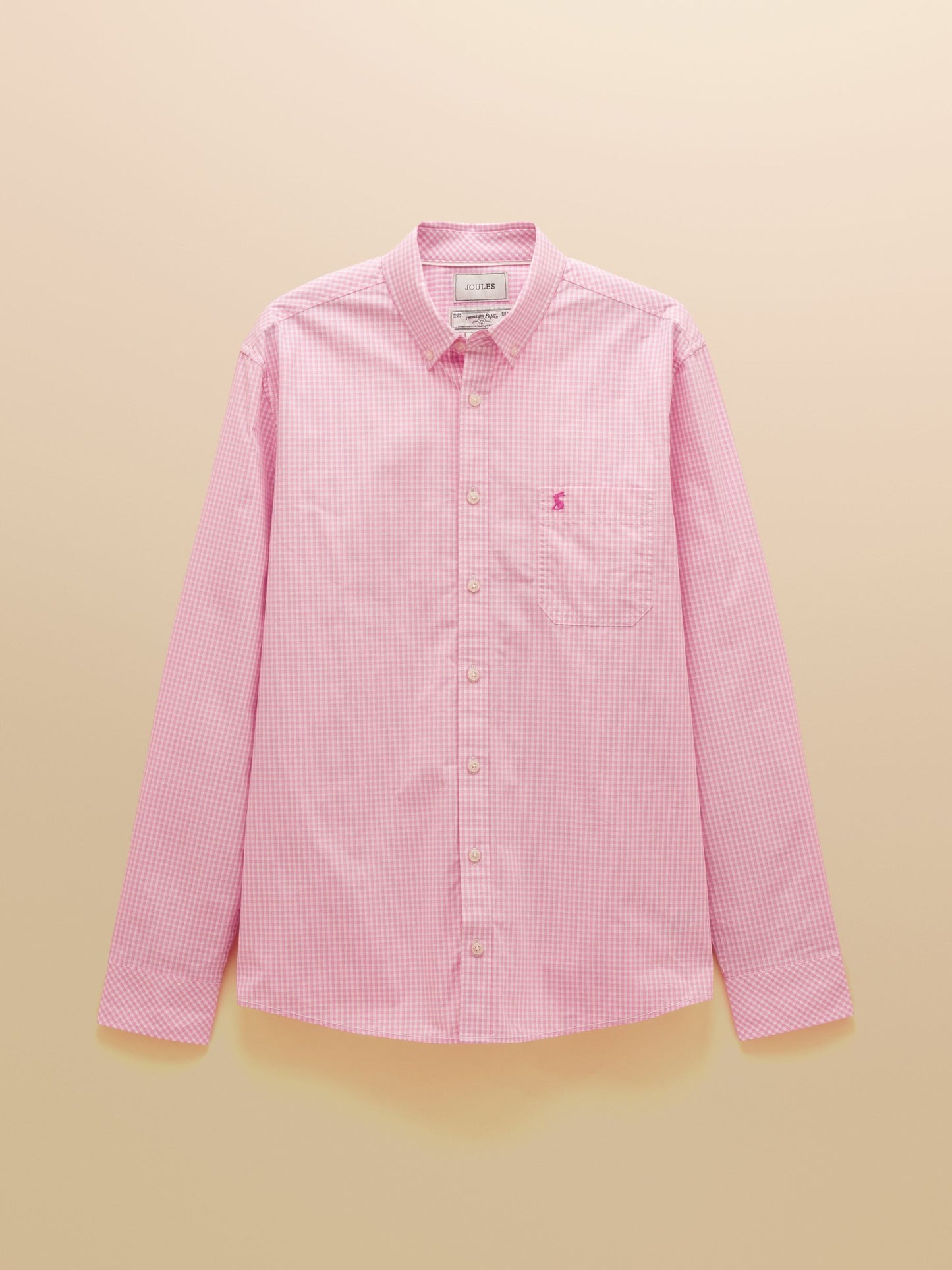 Poplin Pink Gingham Check Classic Fit Shirt
