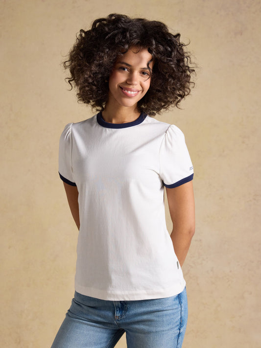 Erin Cream Short Sleeve Jersey T-Shirt
