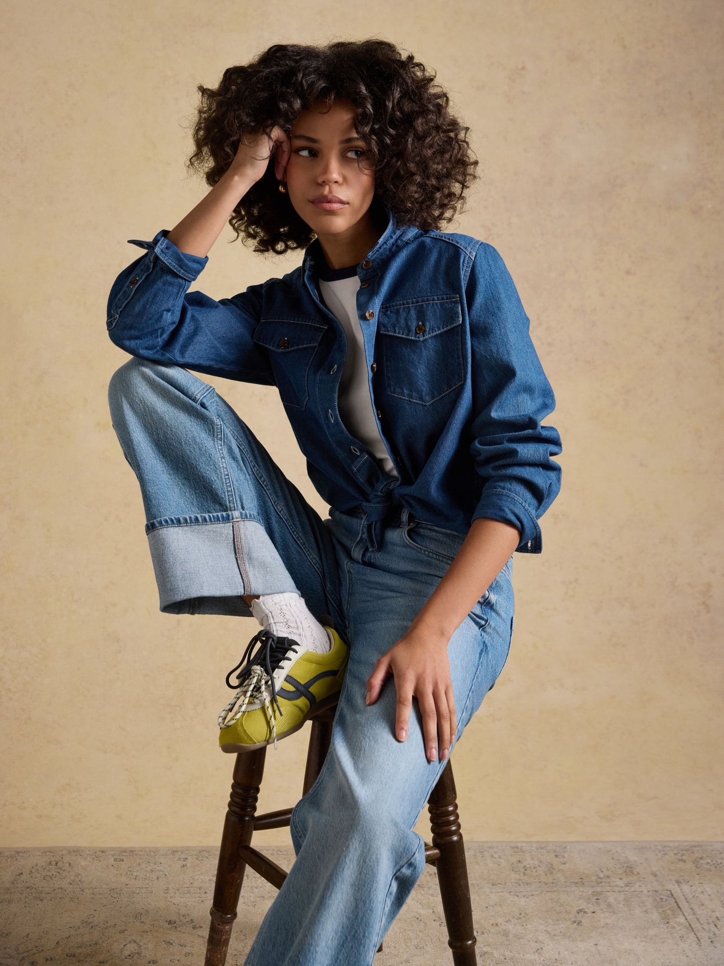 Erin Cream Short Sleeve Jersey T-Shirt