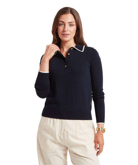Portloe jumper navy/dove