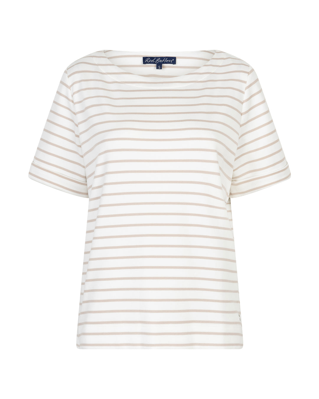 Terry Stripe Short Sleeve Pebble