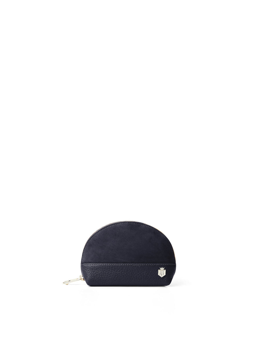 The Chiltern Women's Coin Purse - Navy Suede