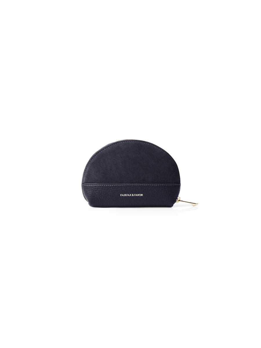 The Chiltern Women's Coin Purse - Navy Suede