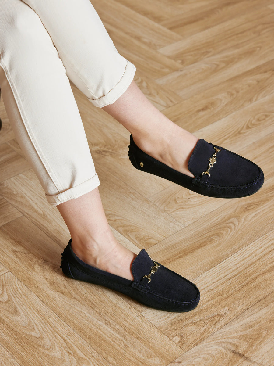 Trinity Navy Driving Shoes