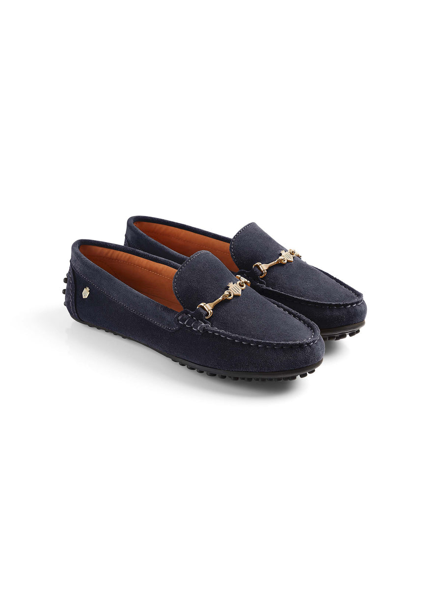 Trinity Navy Driving Shoes