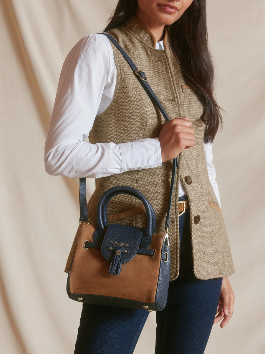 Windsor Tan & Navy Mini Handbag