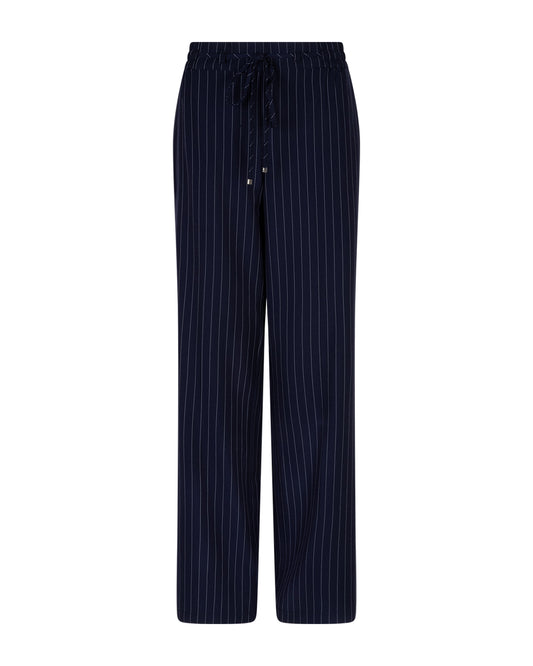 Claudette Palazzo Pinstripe Dark Blue