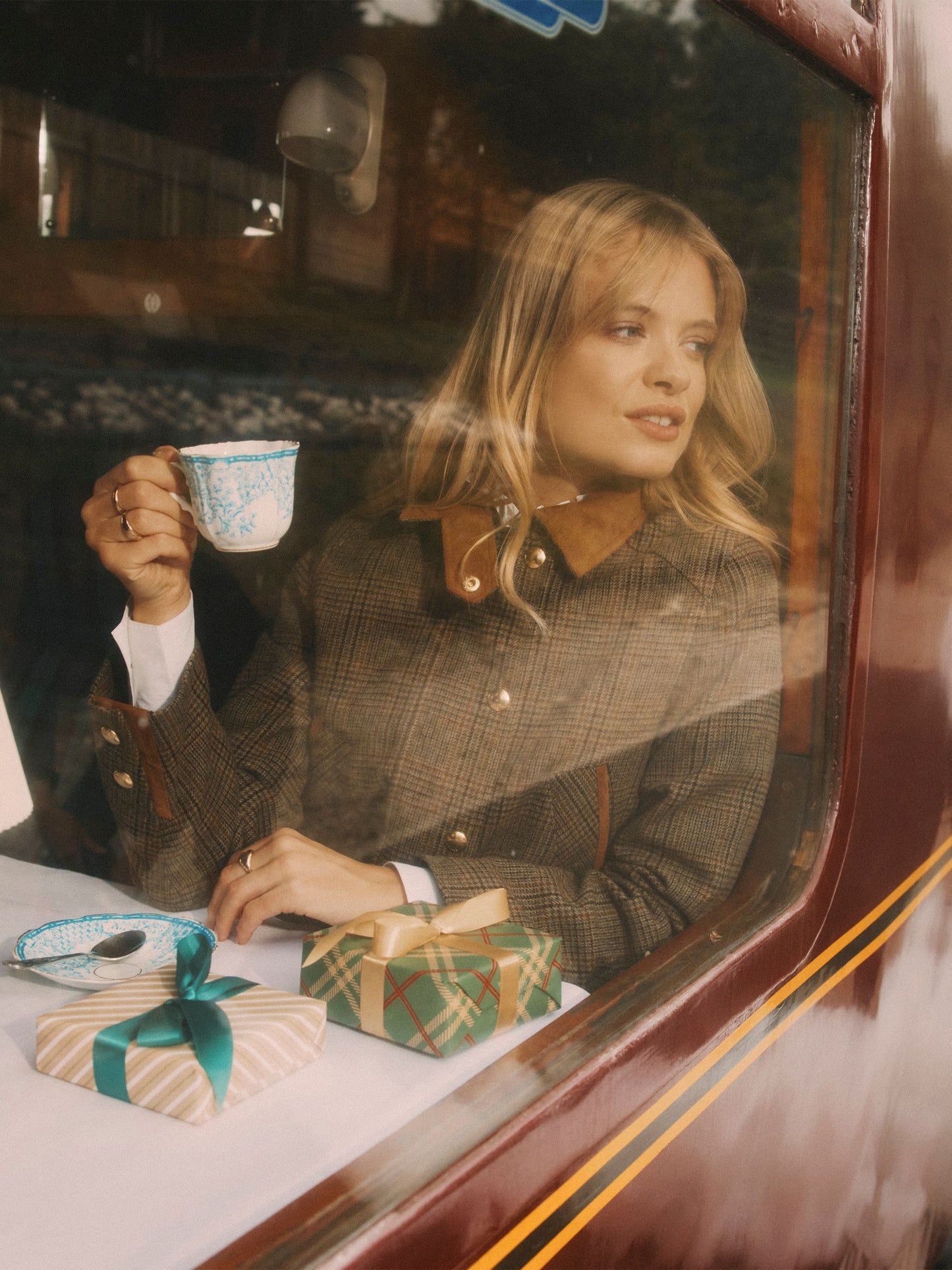 Contemporary Brown Check Tweed Fieldcoat