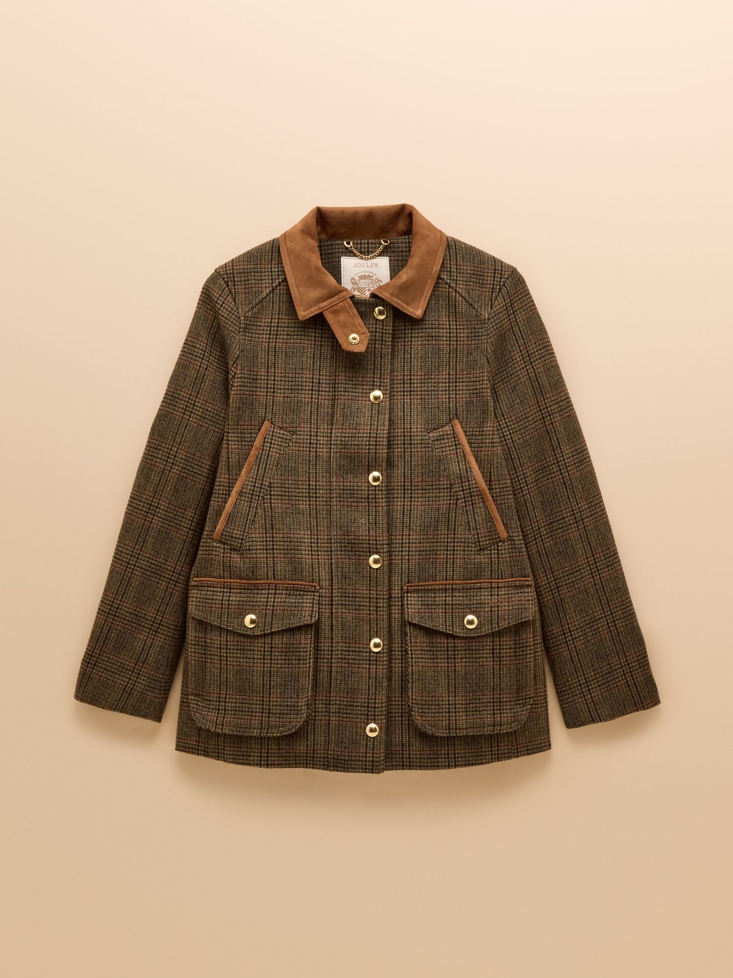 Contemporary Brown Check Tweed Fieldcoat