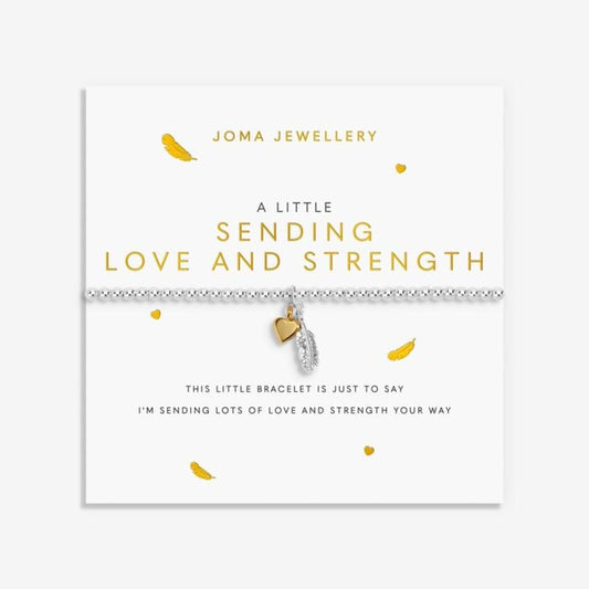 Remembrance A Little 'Sending Love And Strength' Bracelet in Silver and Gold Plating
