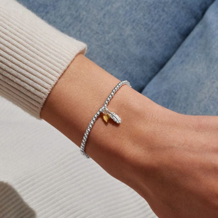 Remembrance A Little 'Sending Love And Strength' Bracelet in Silver and Gold Plating