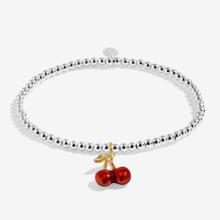 A Little Vibes 'Cherry On Top' Bracelet in Silver Plating