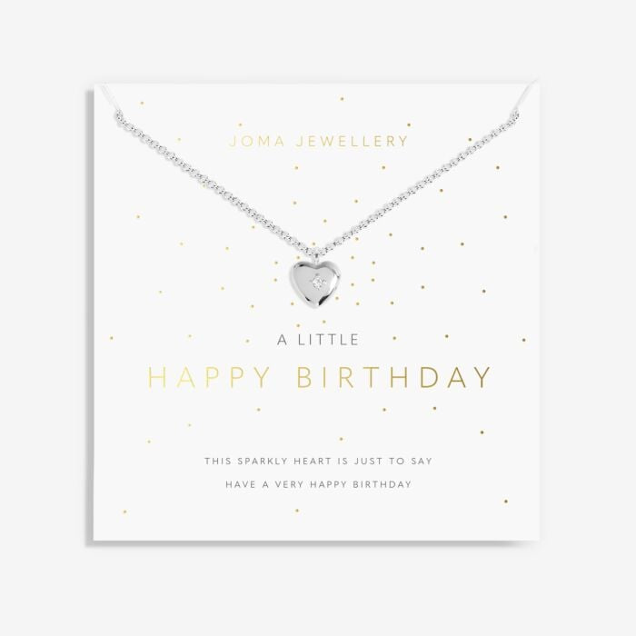 A Little 'Happy Birthday' Necklace in Silver Plating