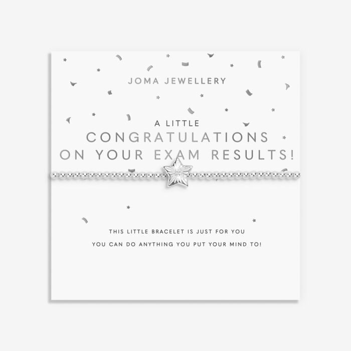 A Little 'Congratulations On Your Exam Results!' Bracelet in Silver Plating