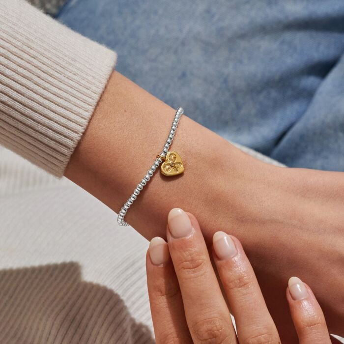 A Little 'To My Bestie On Your Birthday' Bracelet in Silver and Gold Plating