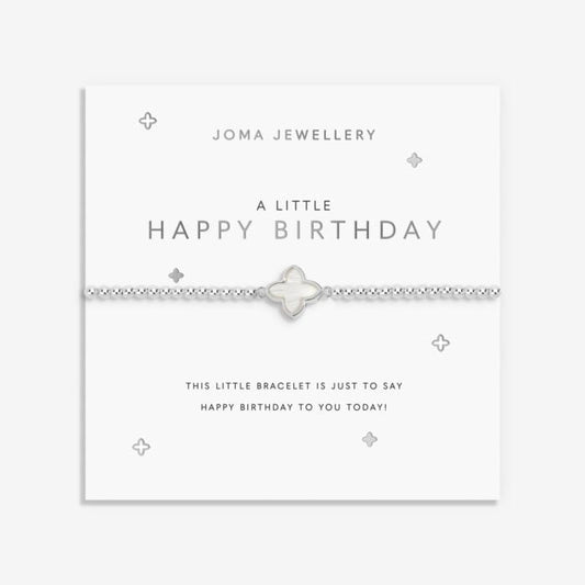 A Little 'Happy Birthday' Bracelet in Silver Plating