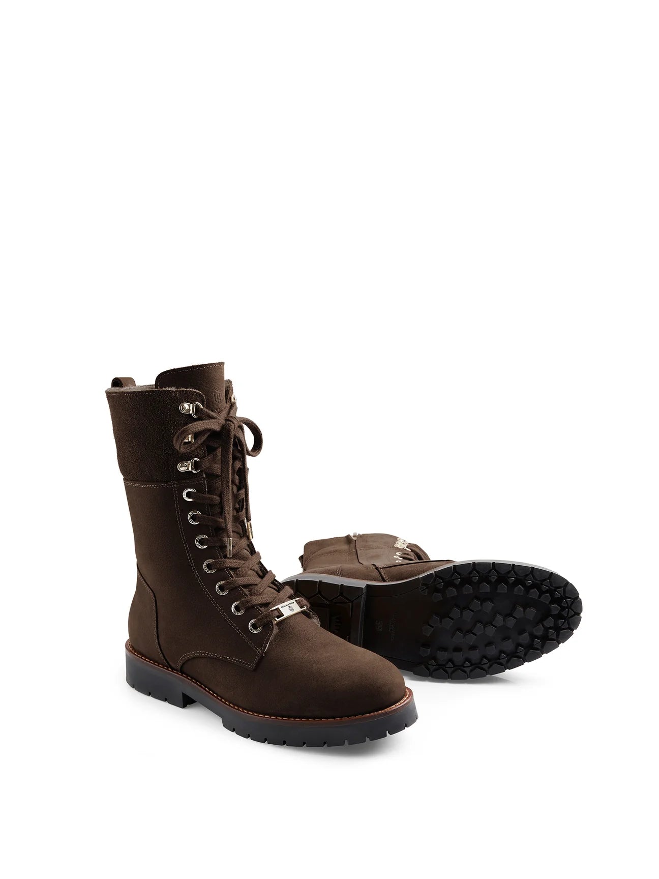 The Anglesey
Shearling Lined Combat Boot - Chocolate Nubuck