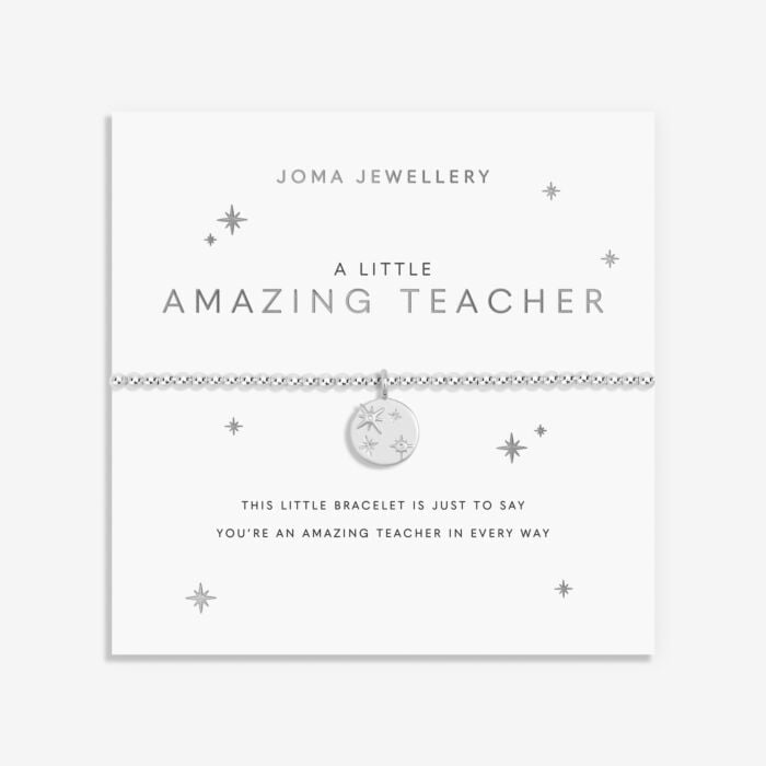 A Little 'Amazing Teacher' Bracelet in Silver Plating