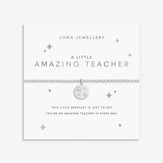 A Little 'Amazing Teacher' Bracelet in Silver Plating