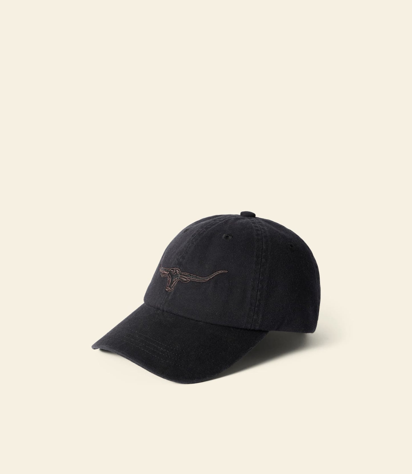 Longhorn Twill Cap Black Wash