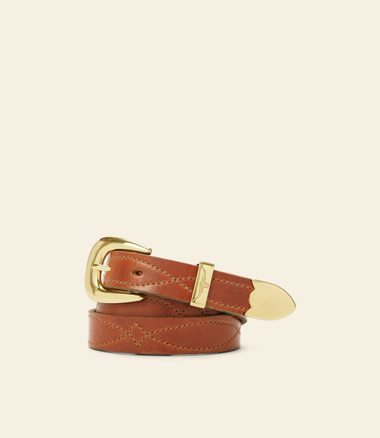 Cate Stitched Belt Tan