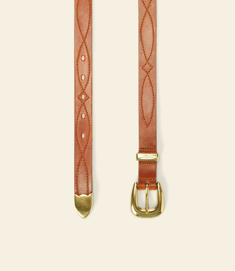 Cate Stitched Belt Tan