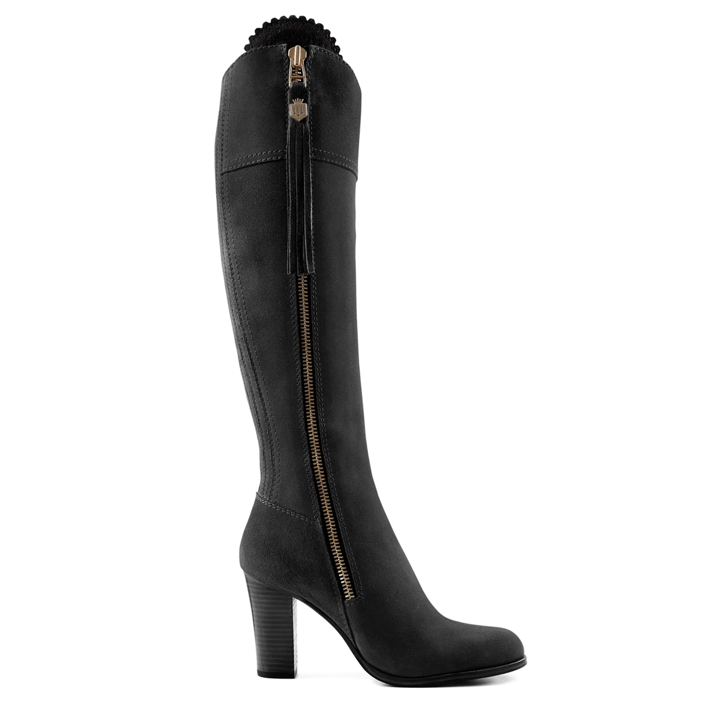 Regina High Heeled Black Suede