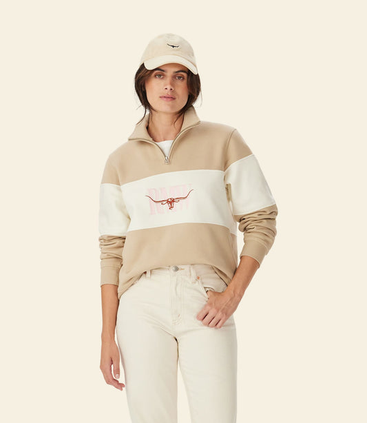 Trickett Panel Sweatshirt Sand