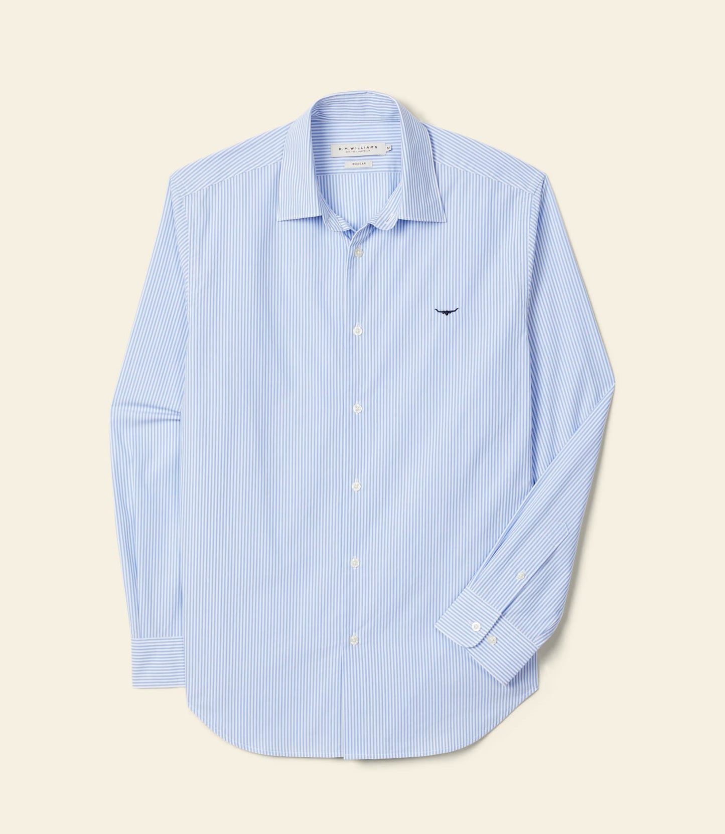 Sommers Poplin Stripe Shirt White/Blue