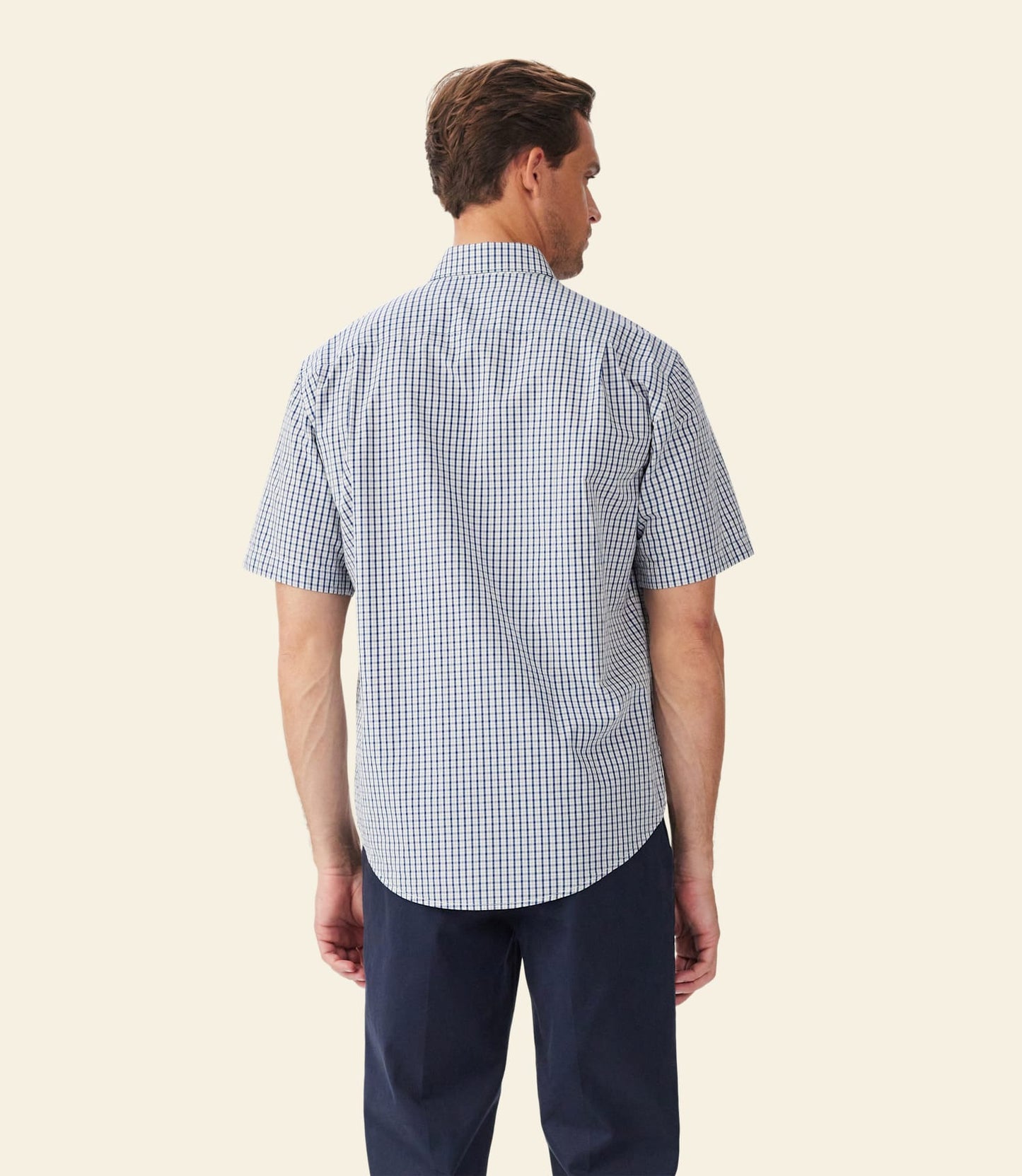Augusta Poplin  Shirt White/Blue