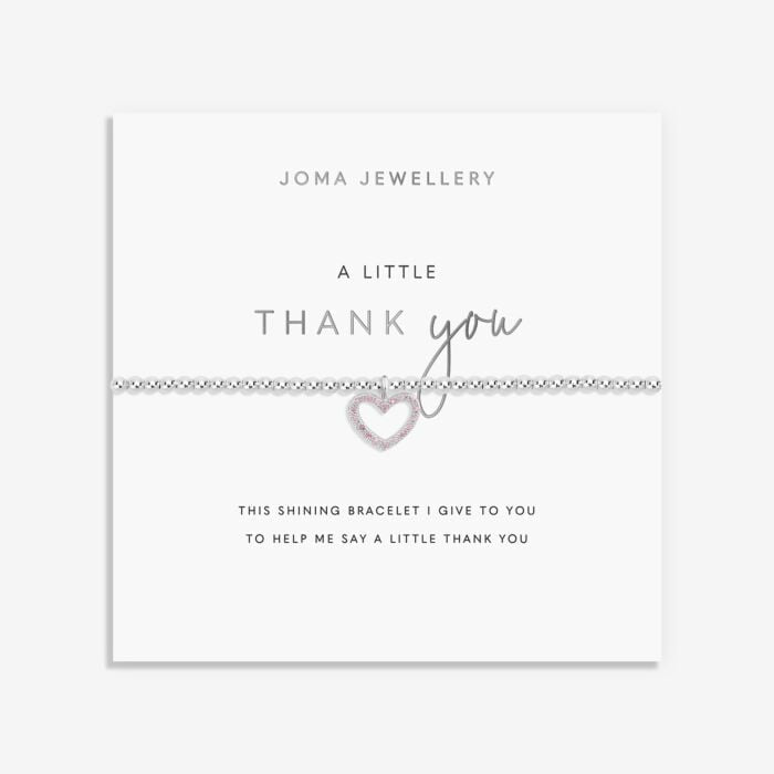 A Little 'Thank You' Bracelet in Silver Plating