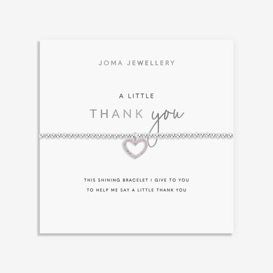 A Little 'Thank You' Bracelet in Silver Plating