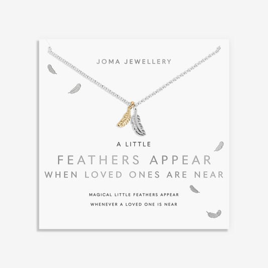 A Little 'Feathers Appear When Loved Ones Are Near' Necklace