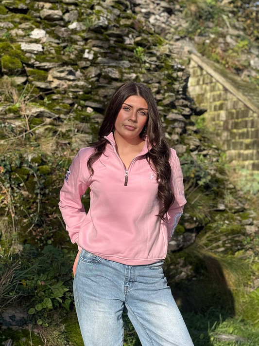 Tidal 1/4 Zip Monogram Provence Pink