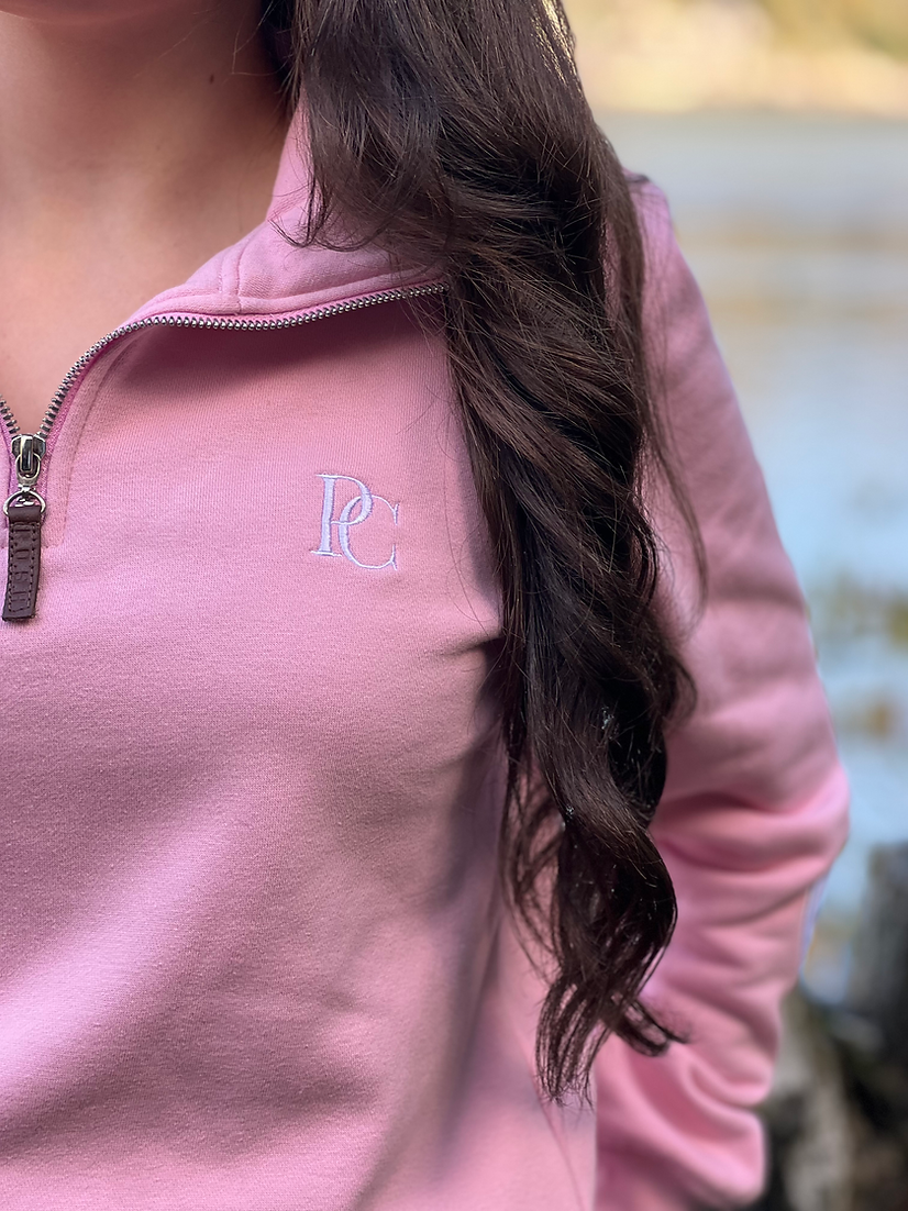 Tidal 1/4 Zip Monogram Provence Pink