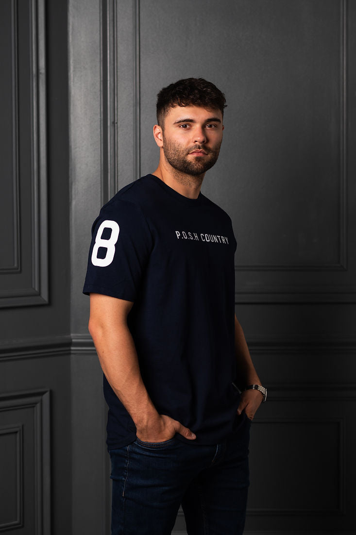 The Number Tee Navy