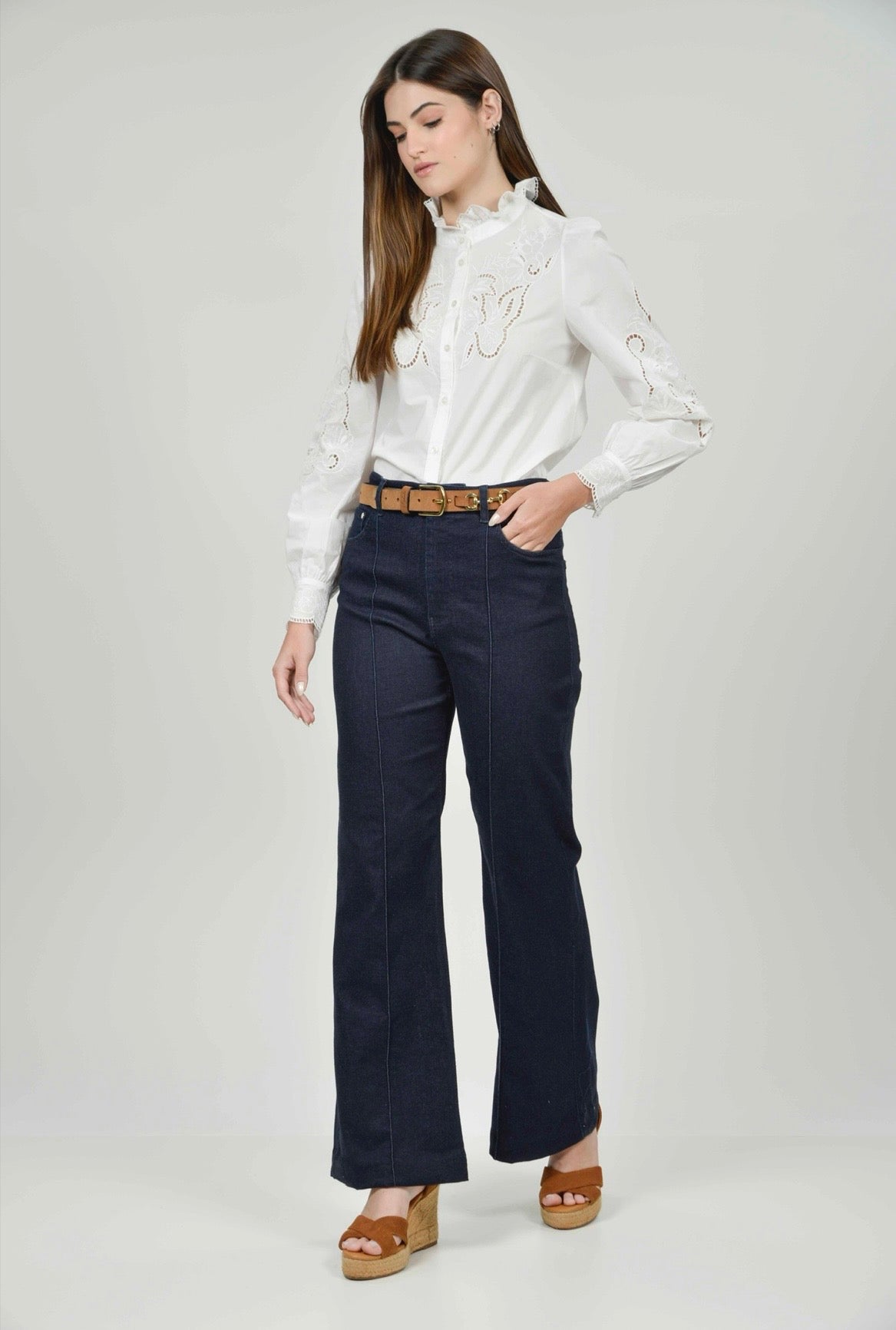 Madison White Anglaise Embriodery