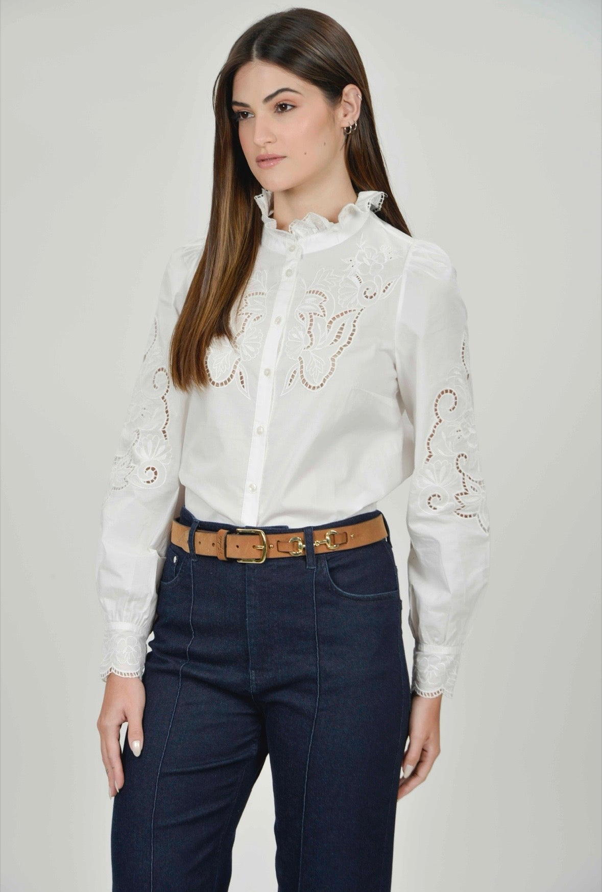 Madison White Anglaise Embriodery