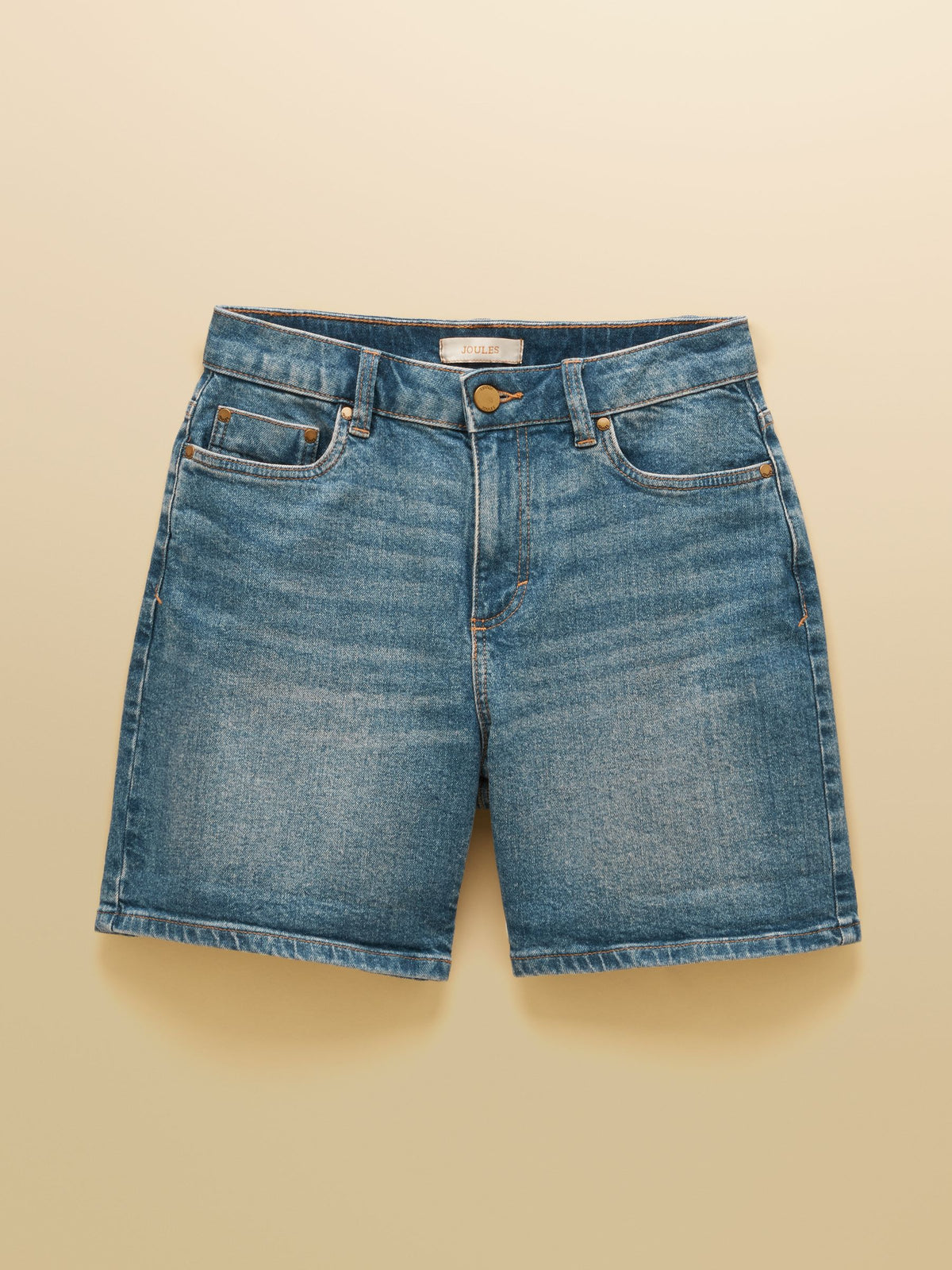 Mid Indigo Blue Denim Shorts