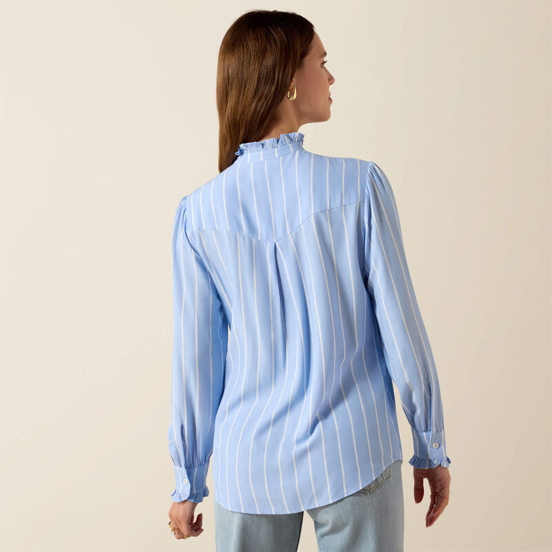 Cricklade Blouse Pacific Blue Stripe