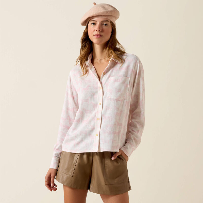 Rudford Shirt Icy Pink Horse Print