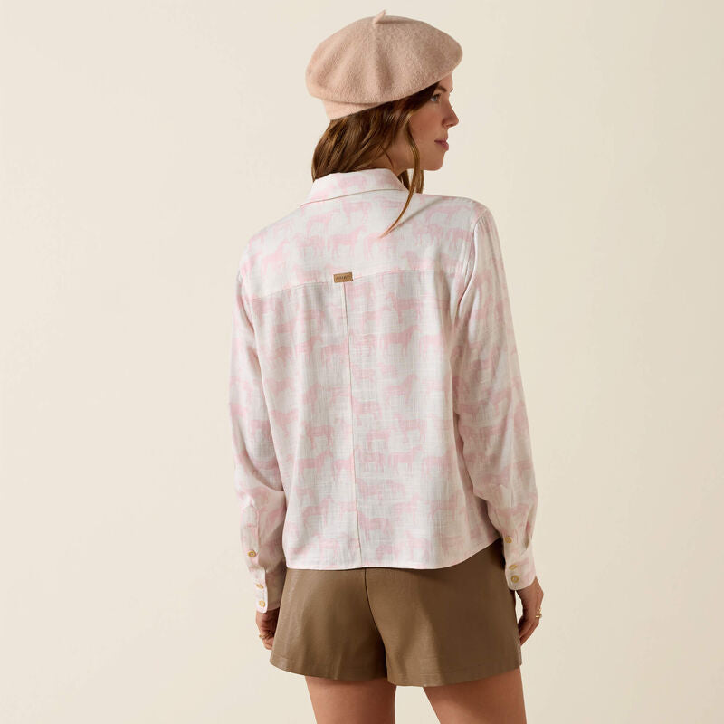 Rudford Shirt Icy Pink Horse Print