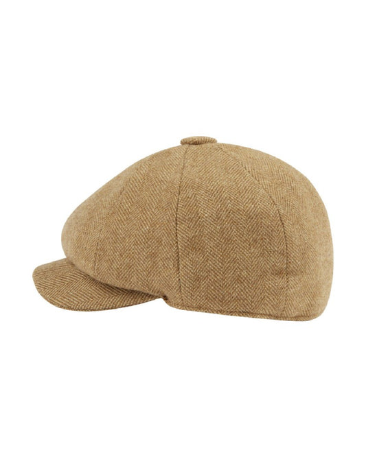 Ladies Newsboy Harringbone Tweed Cap
