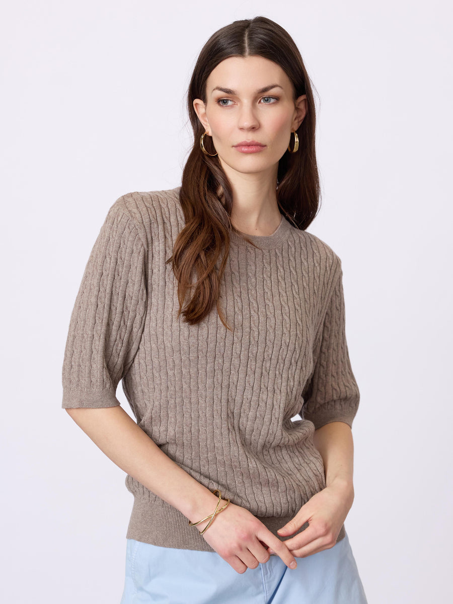 Judith 3/4 Sleeve Jumper Sand